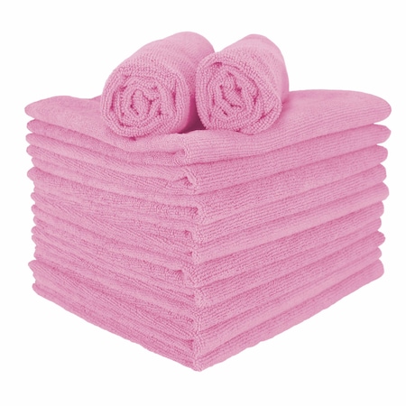 Monarch Microfiber Hand Towels 15 x 24Pink, 12PK M915210P